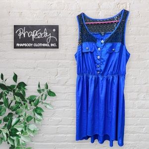 Rhapsody Women’s Sundress in Cobalt Blue Size 1X